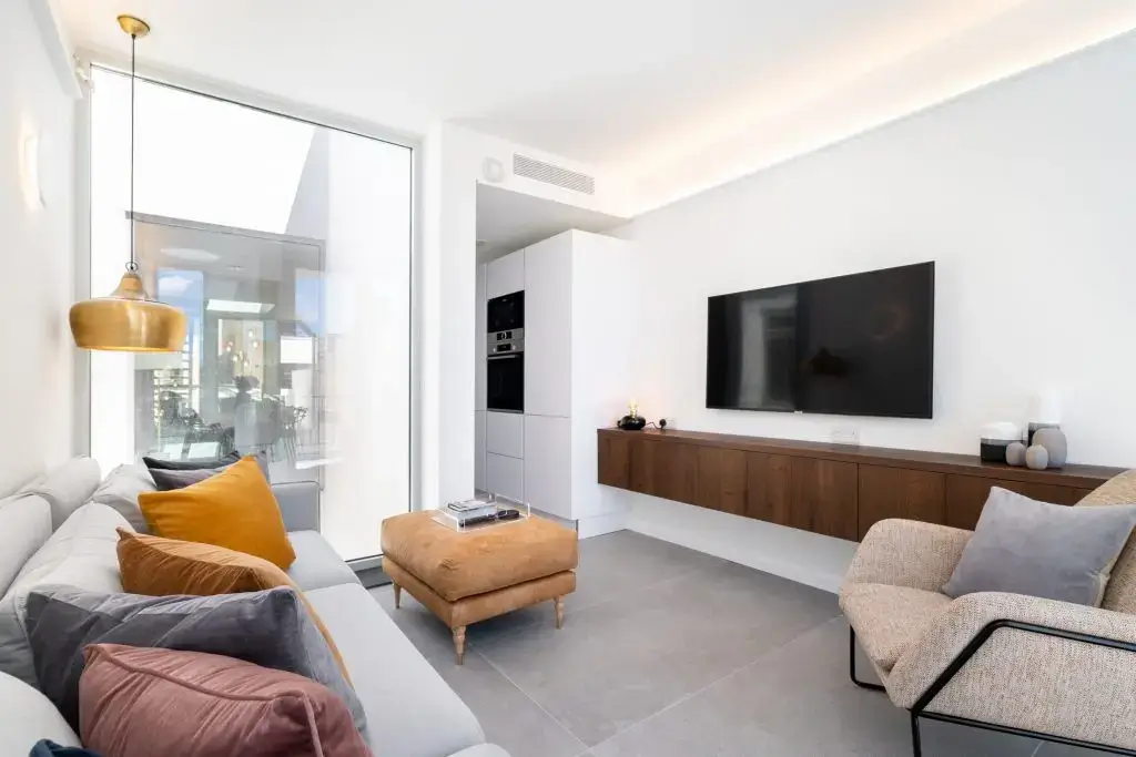 Luxury villa living space in Sliema, Malta