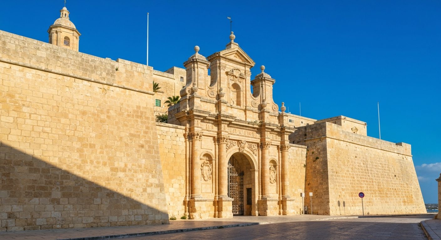 Mdina Gate Walls Malta