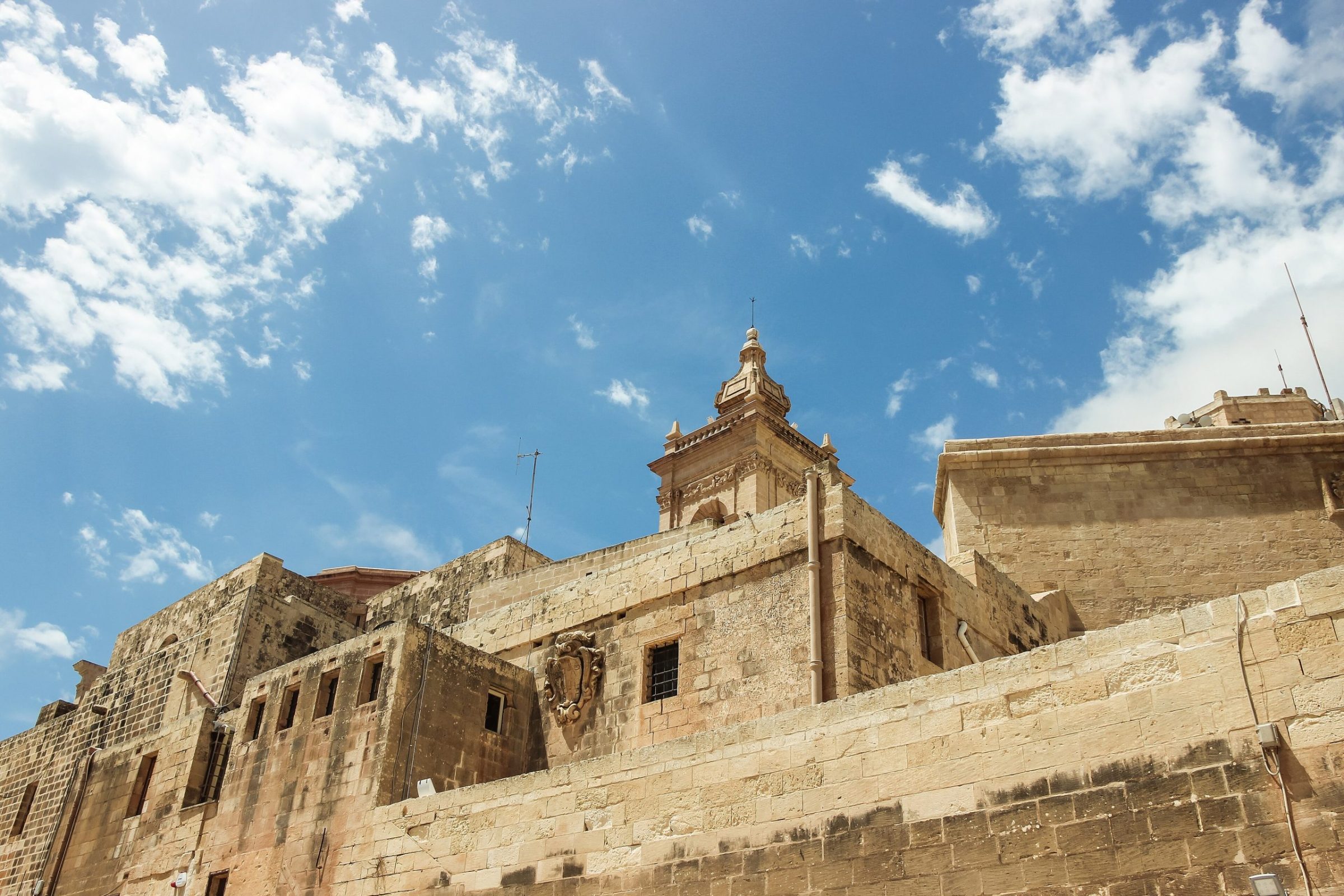 The walls of the Citadel in Victoria, Gozo